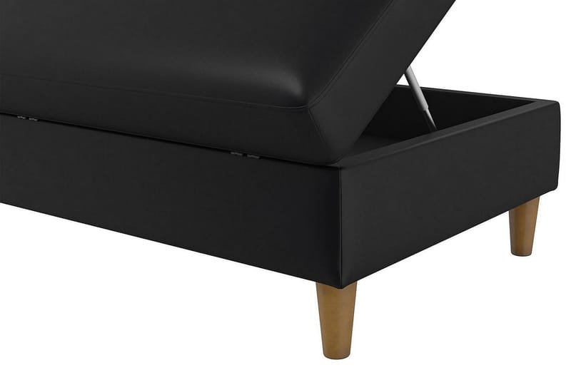 Hartford Sittbänk 130 cm Konstläer/Svart - Dorel Home - Möbler - Stolar & fåtöljer - Sittbänk - Hallbänk - Hallbänk med förvaring