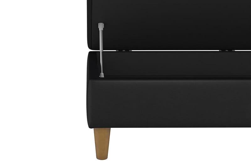Hartford Sittbänk 130 cm Konstläer/Svart - Dorel Home - Möbler - Stolar & fåtöljer - Sittbänk - Hallbänk - Hallbänk med förvaring
