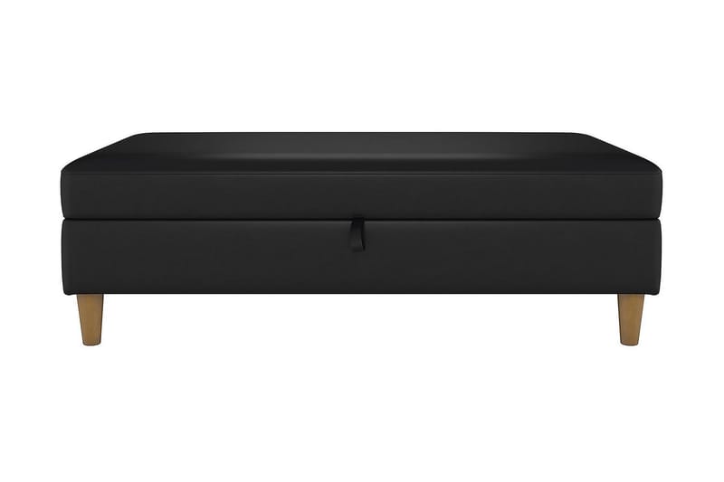 Hartford Sittbänk 130 cm Konstläer/Svart - Dorel Home - Möbler - Stolar & fåtöljer - Sittbänk - Hallbänk - Hallbänk med förvaring
