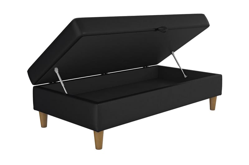 Hartford Sittbänk 130 cm Konstläer/Svart - Dorel Home - Möbler - Stolar & fåtöljer - Sittbänk - Hallbänk - Hallbänk med förvaring