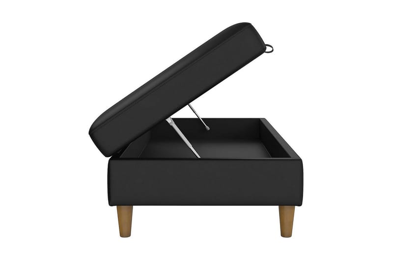Hartford Sittbänk 130 cm Konstläer/Svart - Dorel Home - Möbler - Stolar & fåtöljer - Sittbänk - Hallbänk - Hallbänk med förvaring