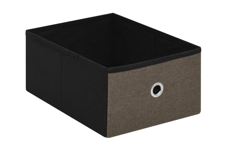 Hopfällbar förvaringsbänk brun 76x38x38 cm konstlinne - Brun - Möbler - Stolar & fåtöljer - Sittbänk - Skobänk & skohylla med bänk