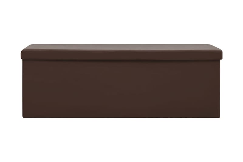 Hopfällbar förvaringsbänk brun PVC - Brun - Möbler - Stolar & fåtöljer - Sittbänk - Skobänk & skohylla med bänk