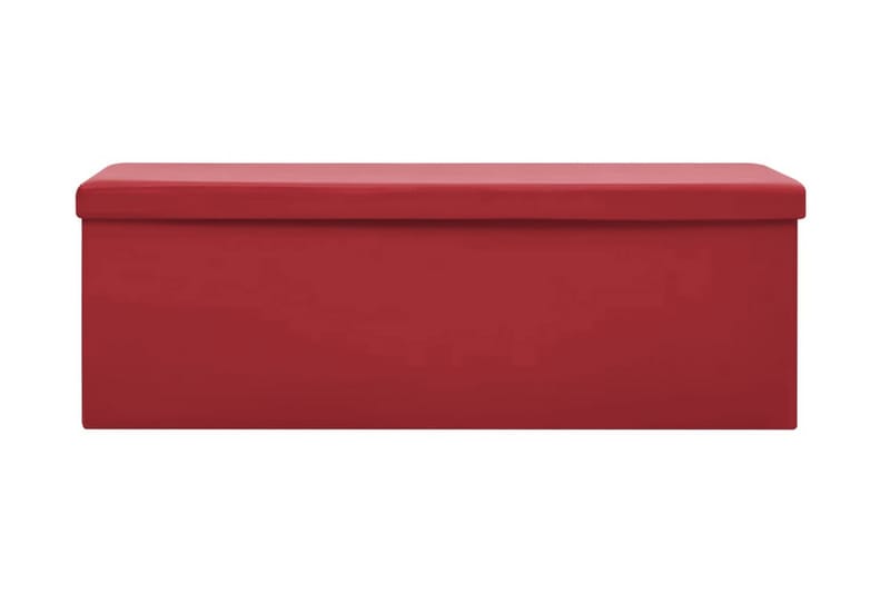 Hopfällbar förvaringsbänk vinröd PVC - Vinröd - Möbler - Stolar & fåtöljer - Sittbänk - Skobänk & skohylla med bänk