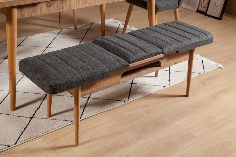 Idehult Bänk 51 cm - Trä/natur/Antracit - Möbler - Stolar & fåtöljer - Sittbänk - Hallbänk