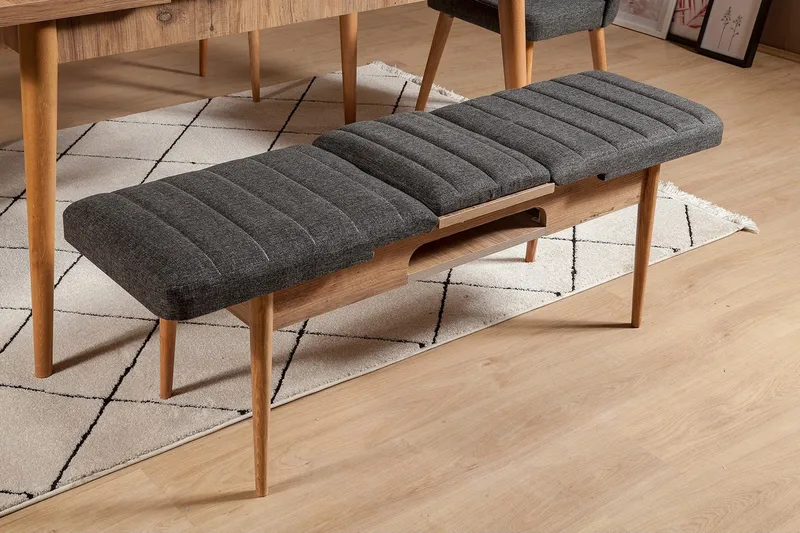 Idehult Bänk 51 cm - Trä/natur/Antracit - Möbler - Stolar & fåtöljer - Sittbänk - Hallbänk
