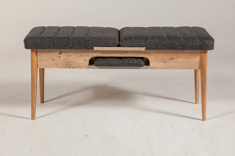 Idehult Bänk 51 cm - Trä/natur/Antracit - Möbler - Stolar & fåtöljer - Sittbänk - Hallbänk