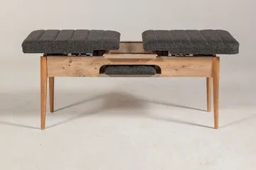 Idehult Bänk 51 cm - Trä/natur/Antracit - Möbler - Stolar & fåtöljer - Sittbänk - Hallbänk