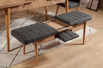 Idehult Bänk 51 cm - Trä/natur/Antracit - Möbler - Stolar & fåtöljer - Sittbänk - Hallbänk