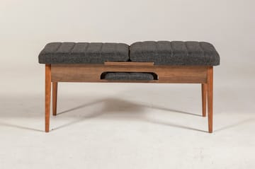 Idehult Bänk 51 cm - Valnöt/Antracit - Möbler - Stolar & fåtöljer - Sittbänk - Hallbänk