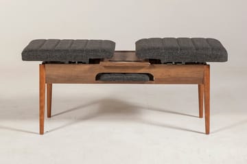 Idehult Bänk 51 cm - Valnöt/Antracit - Möbler - Stolar & fåtöljer - Sittbänk - Hallbänk