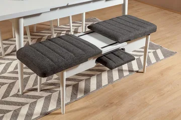 Idehult Bänk 51 cm - Vit/Antracit - Möbler - Stolar & fåtöljer - Sittbänk - Hallbänk