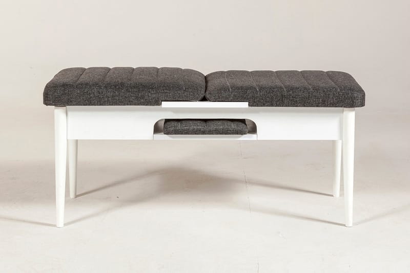 Idehult Bänk 51 cm - Vit/Antracit - Möbler - Stolar & fåtöljer - Sittbänk