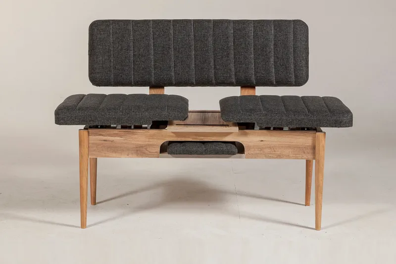 Idehult Bänk 85 cm - Trä/natur/Antracit - Möbler - Stolar & fåtöljer - Sittbänk - Hallbänk