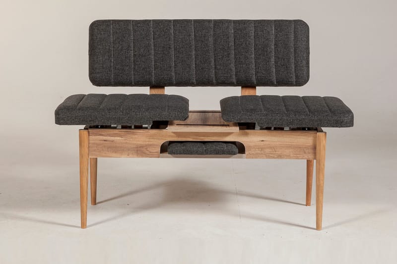 Idehult Bänk 85 cm - Trä/natur/Antracit - Möbler - Stolar & fåtöljer - Sittbänk - Hallbänk