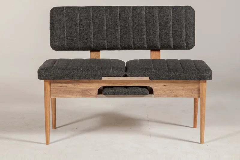 Idehult Bänk 85 cm - Trä/natur/Antracit - Möbler - Stolar & fåtöljer - Sittbänk - Hallbänk