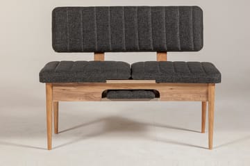 Idehult Bänk 85 cm - Trä/natur/Antracit - Möbler - Stolar & fåtöljer - Sittbänk - Hallbänk