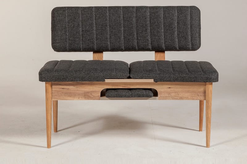 Idehult Bänk 85 cm - Trä/natur/Antracit - Möbler - Stolar & fåtöljer - Sittbänk - Hallbänk