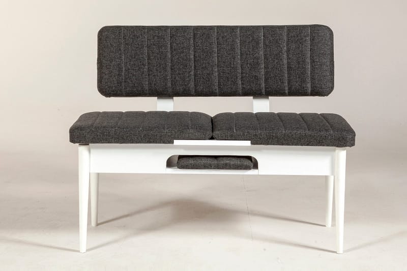 Idehult Bänk 85 cm - Vit/Antracit - Möbler - Stolar & fåtöljer - Sittbänk