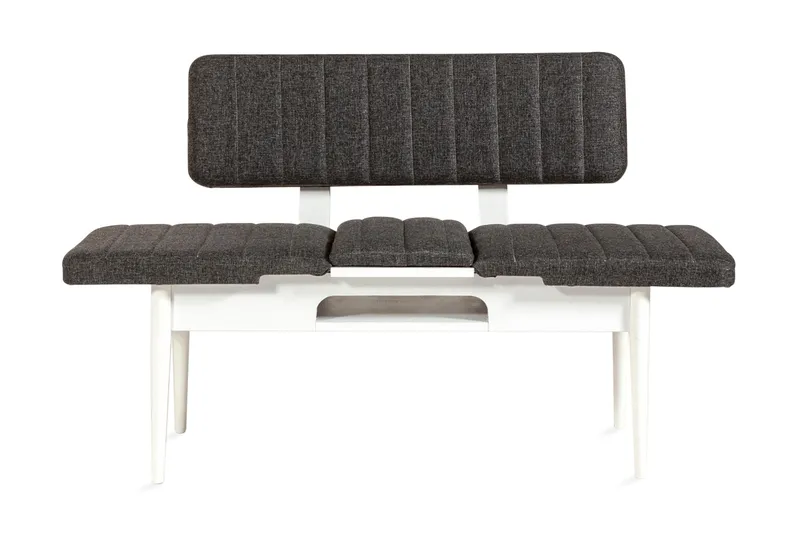 Idehult Bänk 85 cm, Vit/Antracit