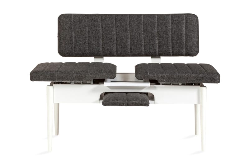 Idehult Bänk 85 cm - Vit/Antracit - Möbler - Stolar & fåtöljer - Sittbänk