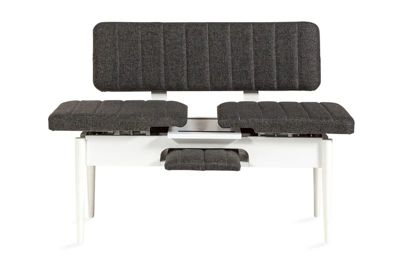 Idehult Bänk 85 cm - Vit/Antracit - Möbler - Stolar & fåtöljer - Sittbänk