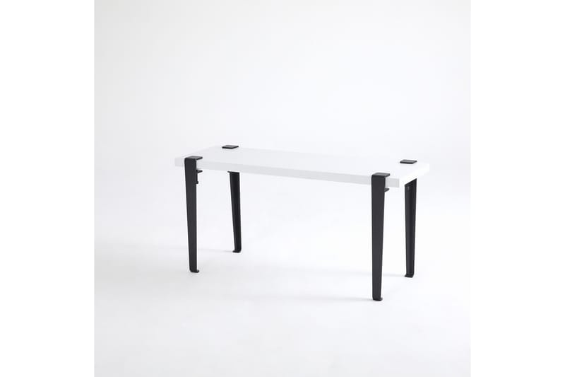 Khalkeus Sittbänk 90x30 cm Vit/Svart - Hanah Home - Möbler - Stolar & fåtöljer - Sittbänk - Hallbänk