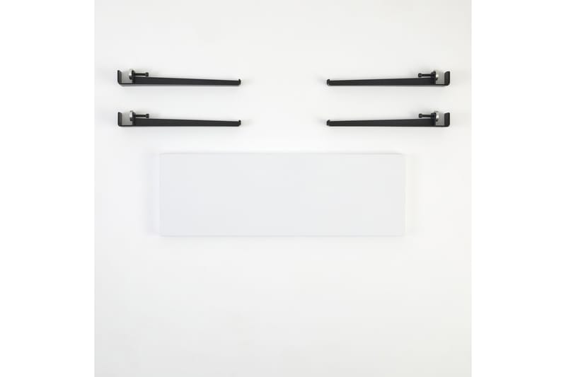 Khalkeus Sittbänk 90x30 cm Vit/Svart - Hanah Home - Möbler - Stolar & fåtöljer - Sittbänk - Hallbänk