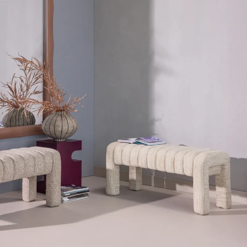 Klädd Bänk Frex 110 cm - Natur - Möbler - Stolar & fåtöljer - Sittbänk - Hallbänk