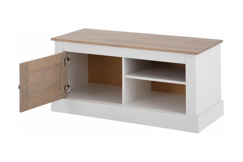 Lanseria TV-bänk 95 cm - Vit/Grå - Möbler - Tv möbel & mediamöbel - TV bänk & mediabänk