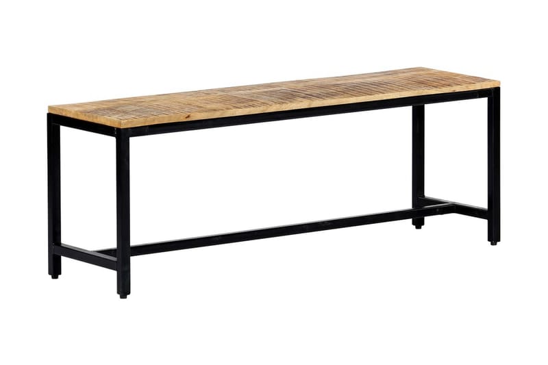 Matbänk 120 cm massivt grovt mangotr�ä - Brun - Möbler - Stolar & fåtöljer - Sittbänk - Hallbänk