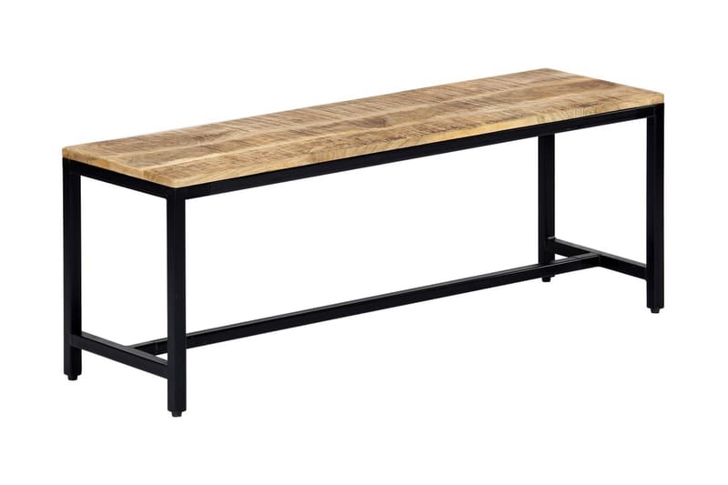 Matbänk 120 cm massivt grovt mangoträ - Brun - Möbler - Stolar & fåtöljer - Sittbänk - Hallbänk