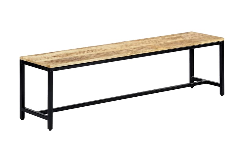 Matbänk 160 cm massivt grovt mangoträ - Brun - Möbler - Stolar & fåtöljer - Sittbänk - Hallbänk