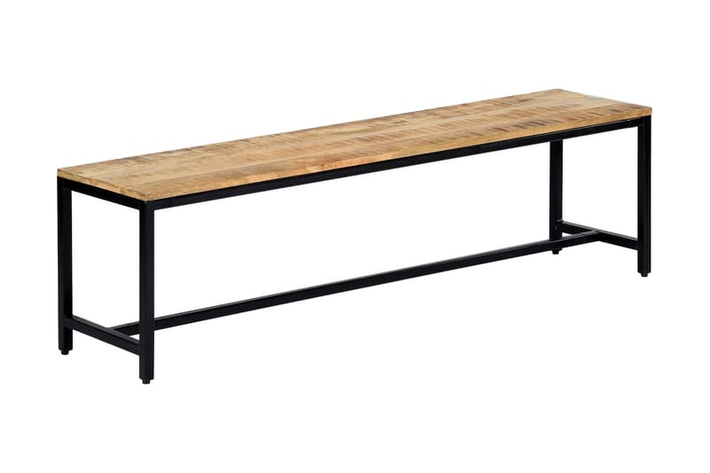 Matbänk 160 cm massivt grovt mangoträ - Brun - Möbler - Stolar & fåtöljer - Sittbänk - Hallbänk