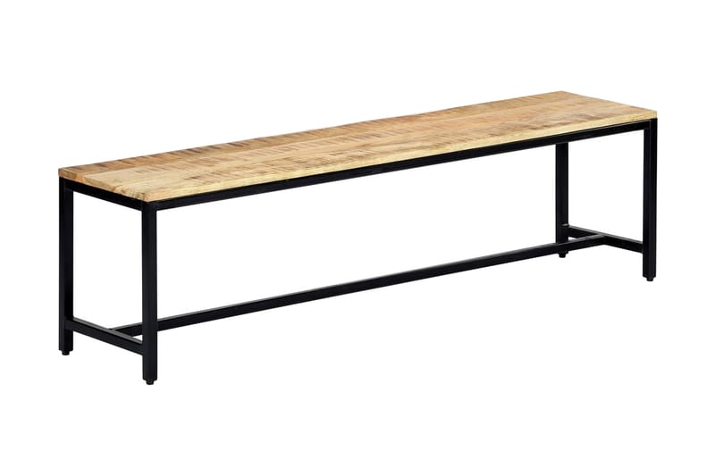 Matbänk 160 cm massivt grovt mangoträ - Brun - Möbler - Stolar & fåtöljer - Sittbänk - Hallbänk