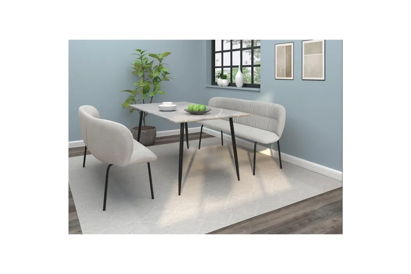 Matbänk Casey Antracit - Antracit - Möbler - Stolar & fåtöljer - Sittbänk