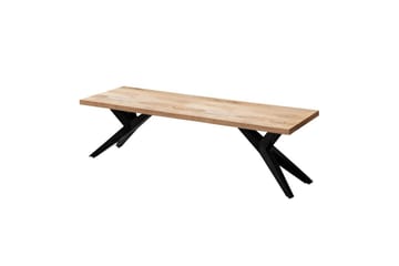 Matbänk Wohnling massivt trä i modern loftstil med metallben 160 cm - 160 cm - Möbler - Stolar & fåtöljer - Sittbänk - Hallbänk