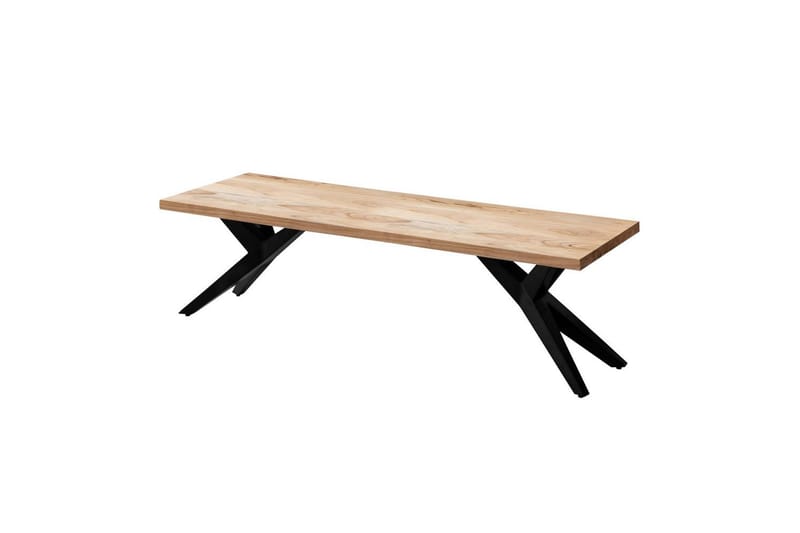 Matbänk Wohnling massivt trä i modern loftstil med metallben 175 cm - 175 cm - Möbler - Stolar & fåtöljer - Sittbänk - Hallbänk