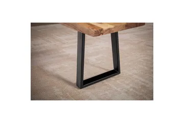 Matbänk Wohnling Massivt trä med metallben träd kant lantligt Svart, Rak, 140 cm - Svart, Rak, 140 cm - Möbler - Stolar & fåtöljer - Sittbänk - Hallbänk