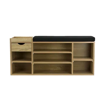 Morira Skobänk 100 cm - naturek/svart - Möbler - Stolar & fåtöljer - Sittbänk - Skobänk & skohylla med bänk