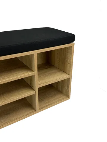 Morira Skobänk 100 cm - naturek/svart - Möbler - Stolar & fåtöljer - Sittbänk - Skobänk & skohylla med bänk