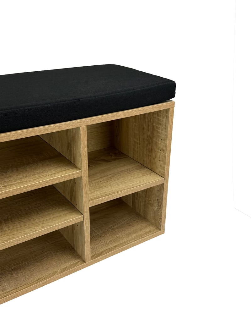 Morira Skobänk 100 cm - naturek/svart - Möbler - Stolar & fåtöljer - Sittbänk - Skobänk & skohylla med bänk