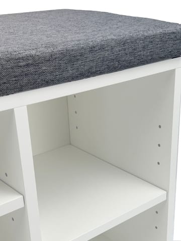Morira Skobänk 100 cm - vit och mörkgrå - Möbler - Stolar & fåtöljer - Sittbänk - Skobänk & skohylla med bänk