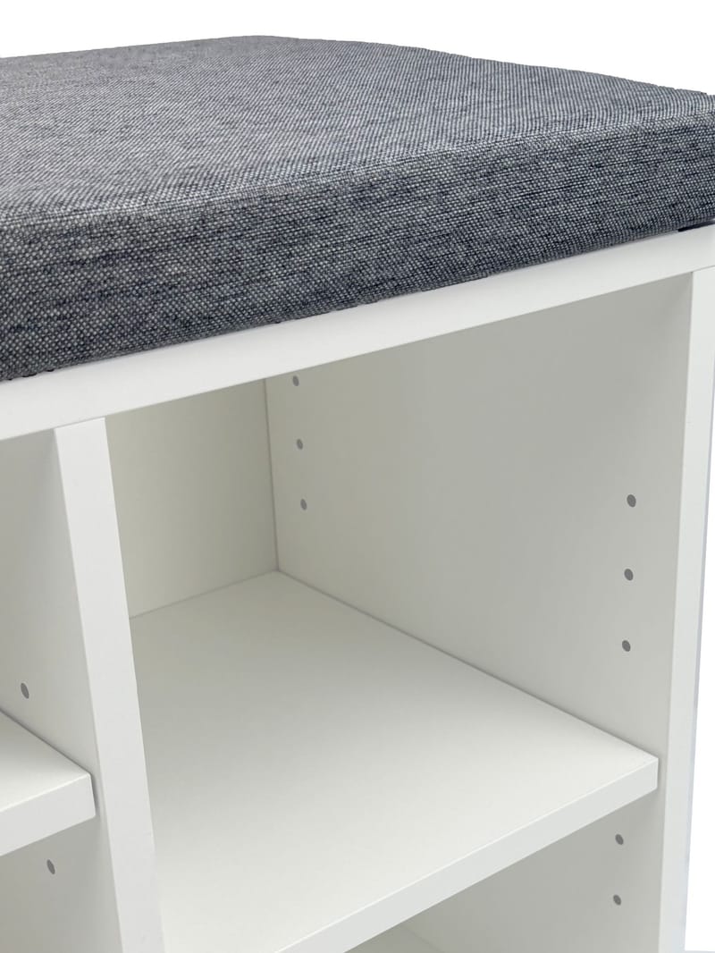 Morira Skobänk 100 cm - vit och mörkgrå - Möbler - Stolar & fåtöljer - Sittbänk - Skobänk & skohylla med bänk