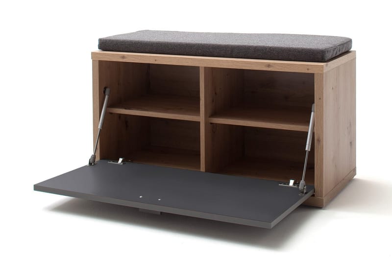 Nacimento Sittbänk 86 cm - Grå/Natur - Möbler - Stolar & fåtöljer - Sittbänk - Hallbänk - Hallbänk med förvaring