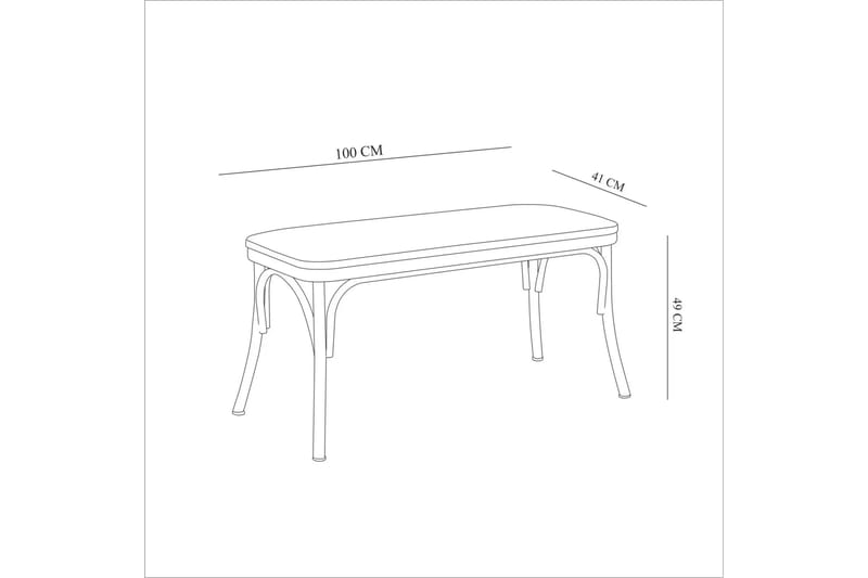 Oliver Sittbänk 100x41 cm Vit - Hanah Home - Möbler - Stolar & fåtöljer - Sittbänk - Hallbänk