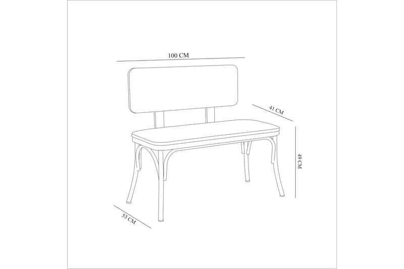 Oliver Sittbänk 100x41 cm Vit - Hanah Home - Möbler - Stolar & fåtöljer - Sittbänk