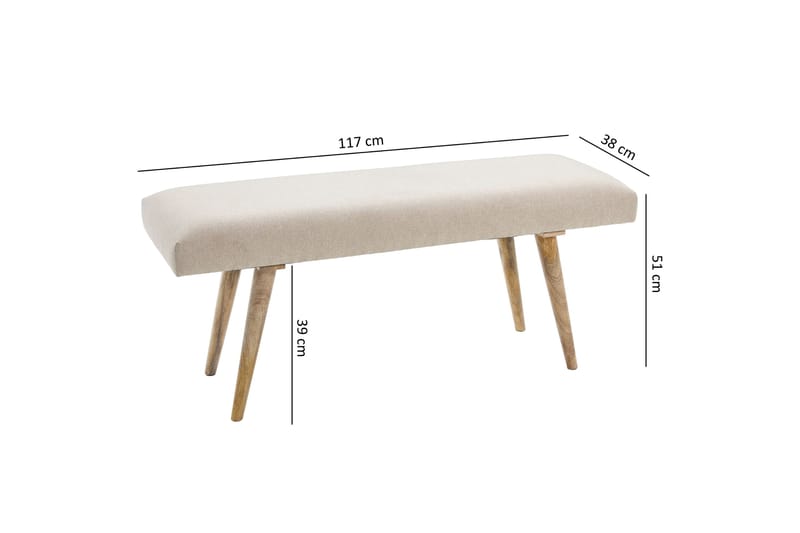 Peotter Sittbänk - Beige - Hallbänk - Sittbänk