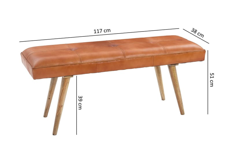 Peotter Sittbänk - Brun - Möbler - Stolar & fåtöljer - Sittbänk - Hallbänk