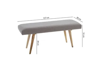 Peotter Sittbänk - Grå - Möbler - Stolar & fåtöljer - Sittbänk - Hallbänk